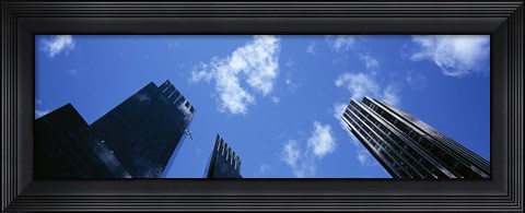 Framed Low angle view of skyscrapers, Columbus Circle, Manhattan, New York City, New York State, USA Print