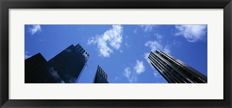 Framed Low angle view of skyscrapers, Columbus Circle, Manhattan, New York City, New York State, USA Print