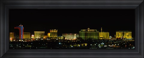 Framed Las Vegas, Nevada at night Print