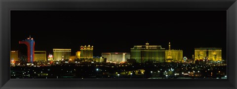 Framed Las Vegas, Nevada at night Print