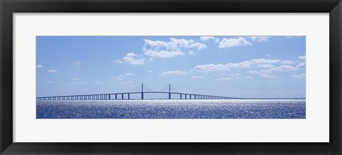 Framed Sunshine Skyway Bridge, Tampa Bay, Florida Print
