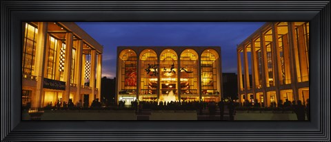 Framed Entertainment building lit up at night, Lincoln Center, Manhattan, New York City, New York State, USA Print