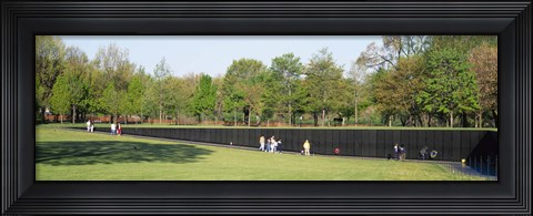 Framed Tourists standing in front of a monument, Vietnam Veterans Memorial, Washington DC, USA Print