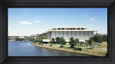 Framed Buildings along a river, Potomac River, John F. Kennedy Center for the Performing Arts, Washington DC, USA Print