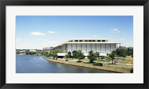 Framed Buildings along a river, Potomac River, John F. Kennedy Center for the Performing Arts, Washington DC, USA Print