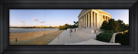Framed Monument at the riverside, Jefferson Memorial, Potomac River, Washington DC, USA Print