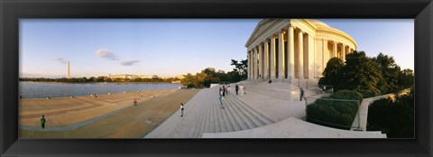 Framed Monument at the riverside, Jefferson Memorial, Potomac River, Washington DC, USA Print