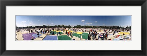 Framed High angle view of AIDS quilt on display, Washington DC, USA Print