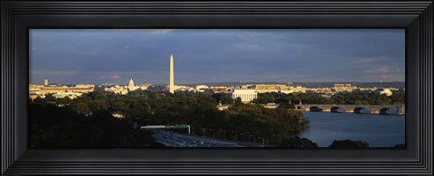 Framed High angle view of a monument, Washington Monument, Potomac River, Washington DC, USA Print