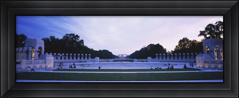 Framed Tourists at a war memorial, National World War II Memorial, Washington DC, USA Print