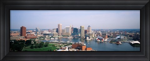 Framed Skyscrapers in a city, Baltimore, Maryland Print