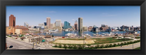 Framed Baltimore, Maryland skyline Print