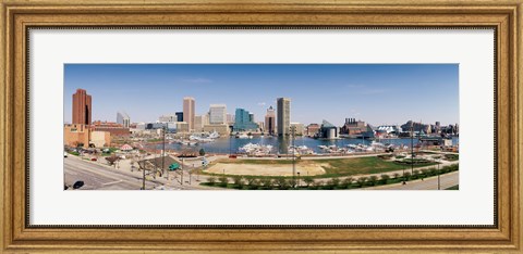 Framed Baltimore, Maryland skyline Print