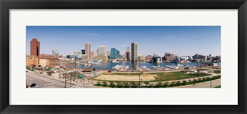 Framed Baltimore, Maryland skyline Print