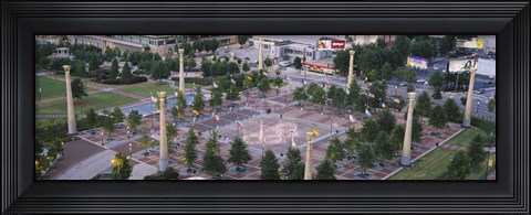 Framed High angle view of a park, Centennial Olympic Park, Atlanta, Georgia, USA Print