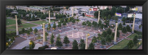 Framed High angle view of a park, Centennial Olympic Park, Atlanta, Georgia, USA Print