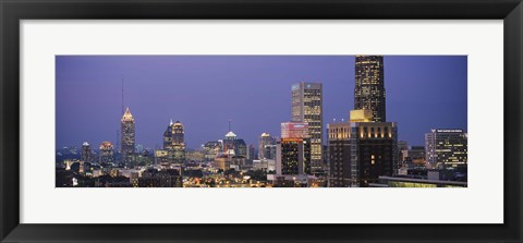 Framed Buildings in a city, Atlanta, Georgia Print