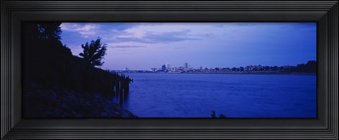 Framed City at the waterfront, Mississippi River, Memphis, Shelby County, Tennessee, USA Print