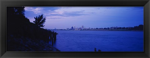 Framed City at the waterfront, Mississippi River, Memphis, Shelby County, Tennessee, USA Print