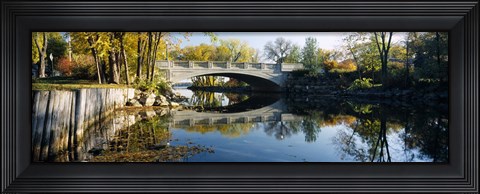 Framed Bridge across a river, Yahara River, Madison, Dane County, Wisconsin, USA Print