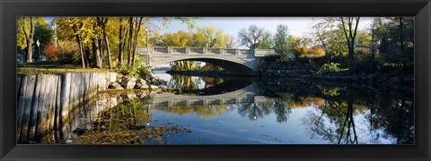 Framed Bridge across a river, Yahara River, Madison, Dane County, Wisconsin, USA Print