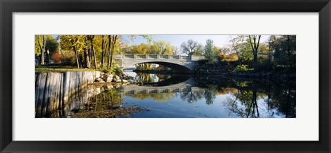 Framed Bridge across a river, Yahara River, Madison, Dane County, Wisconsin, USA Print