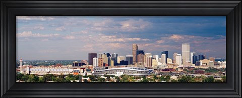 Framed Skyline with Invesco Stadium, Denver, Colorado, USA Print