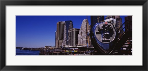 Framed Close-up of a Coin-Operated Binoculars, South Street Seaport, Manhattan, New York City, New York State, USA Print