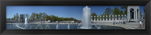 Framed Fountain in a war memorial, National World War II Memorial, Washington DC, USA Print