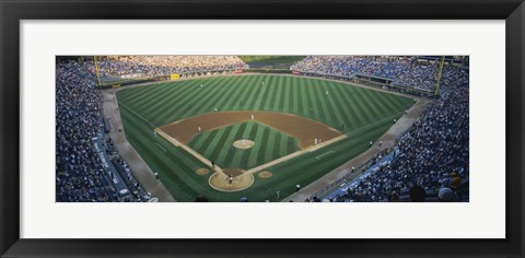 Framed High angle view of spectators in a stadium, U.S. Cellular Field, Chicago White Sox, Chicago, Illinois, USA Print