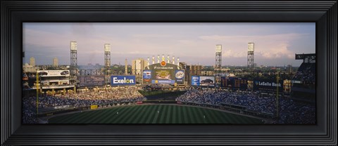 Framed High angle view of spectators in a stadium, U.S. Cellular Field, Chicago, Illinois, USA Print