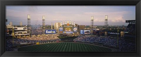 Framed High angle view of spectators in a stadium, U.S. Cellular Field, Chicago, Illinois, USA Print