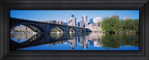 Framed Arch bridge across a river, Minneapolis, Hennepin County, Minnesota, USA Print