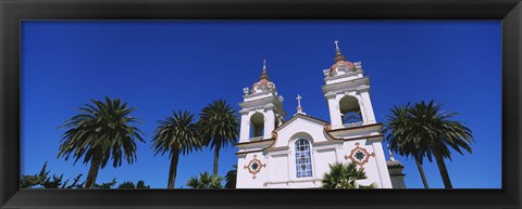 Framed High section view of a cathedral, Portuguese Cathedral, San Jose, Silicon Valley, Santa Clara County, California, USA Print