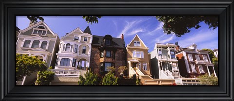 Framed Row of houses in Presidio Heights, San Francisco, California Print