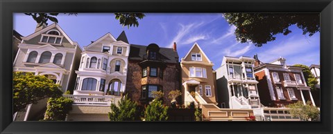 Framed Row of houses in Presidio Heights, San Francisco, California Print