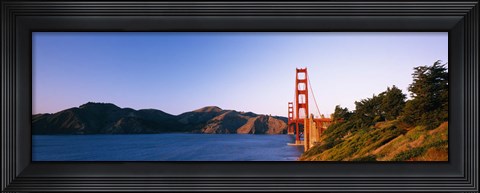 Framed Distant View of Golden Gate Bridge, San Francisco, California, USA Print
