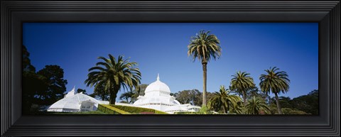 Framed Low angle view of a building in a formal garden, Conservatory of Flowers, Golden Gate Park, San Francisco, California, USA Print