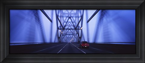 Framed Bay Bridge at Night, San Francisco, California Print