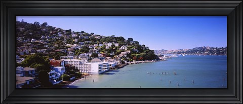 Framed City at the coast, Sausalito, Marin County, California, USA Print