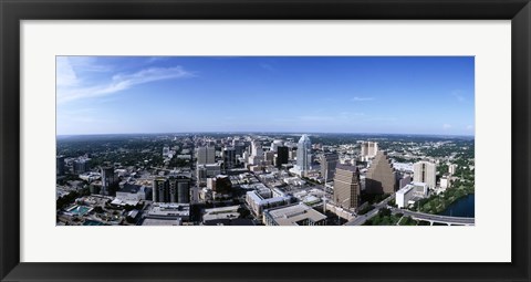 Framed High angle view of a city, Austin, Texas, USA Print