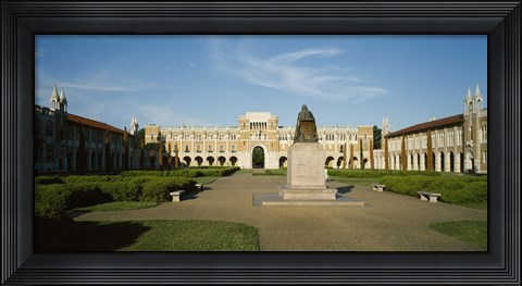 Framed Statue in the courtyard of an educational building, Rice University, Houston, Texas, USA Print