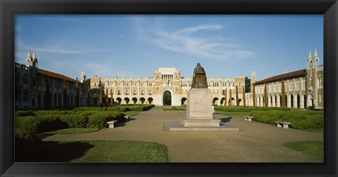 Framed Statue in the courtyard of an educational building, Rice University, Houston, Texas, USA Print