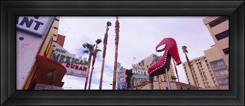Framed Low angle view of a sculpture of a high heel, Fremont Street, Las Vegas, Clark County, Nevada, USA Print