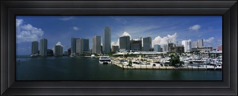 Framed Skyscrapers at the waterfront viewed from Biscayne Bay, Ocean Drive, South Beach, Miami Beach, Florida, USA Print