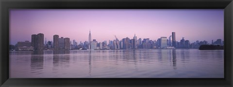 Framed Buildings at the waterfront viewed from Queens, Empire State Building, Midtown Manhattan, New York City, New York State, USA Print