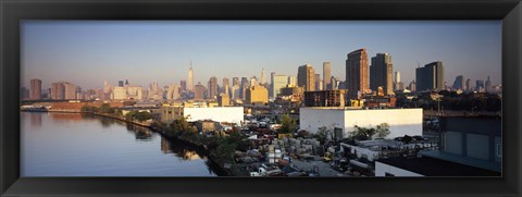 Framed Buildings at the waterfront, Midtown Manhattan, Manhattan, New York City, New York State, USA Print