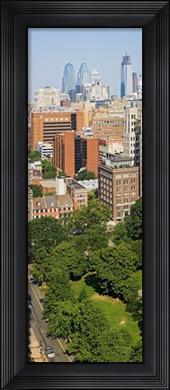 Framed Skyscrapers in a city, Washington Square, Philadelphia, Philadelphia County, Pennsylvania, USA Print