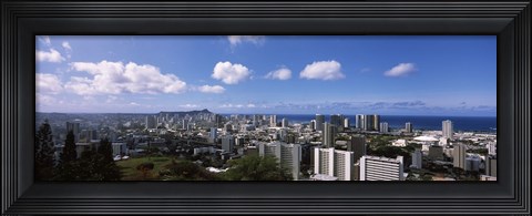 Framed Honolulu City Skyline Print