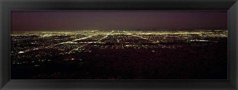 Framed High angle view of a city, South Mountain Park, Maricopa County, Phoenix, Arizona, USA Print